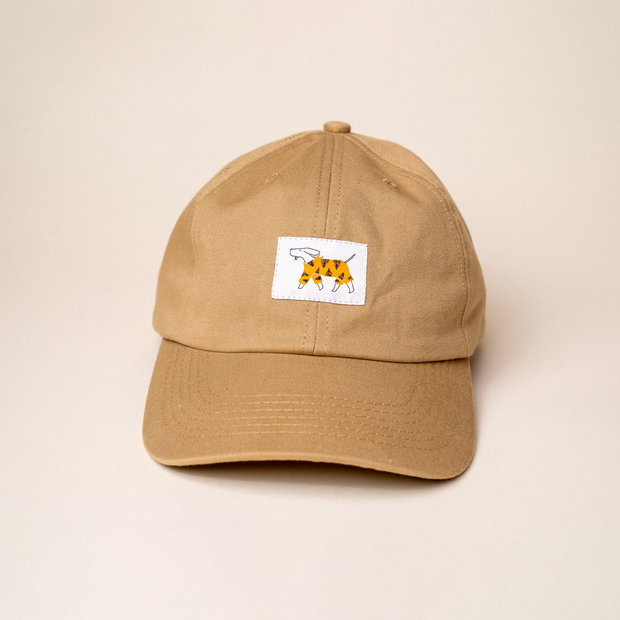 wooftiger dad cap sustainable gots beige front view