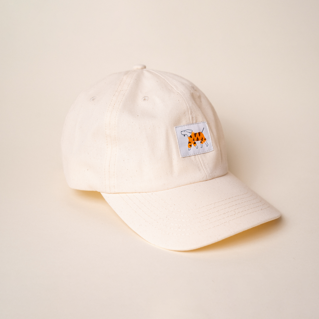 wooftiger dad cap sustainable gots dirty cream